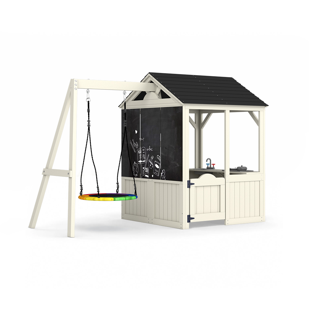 Kids Outdoor Wooden Table - 庭用家具、子供用プレイハウス、遊び場、屋外ピクニックテーブル、ウェブスイングセット、木製プレイハウス、キッチンおもちゃ