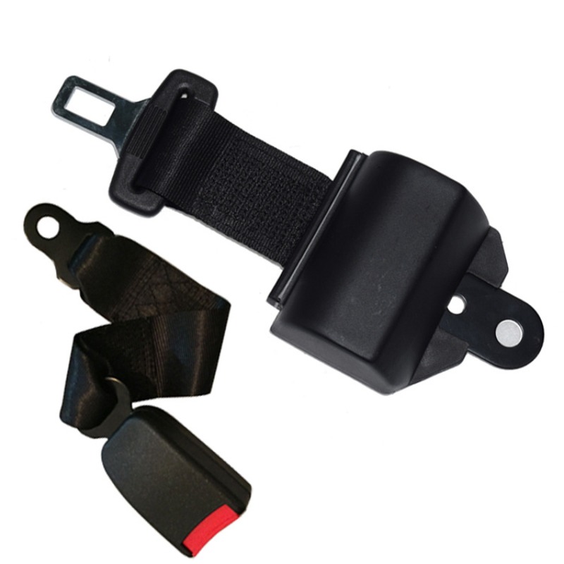 Swing Seat Belt - ユニバーサル2点式セルフロック安全ベルト巻取り式2点式伸縮安全ベルト調整可能＆シートベルトアクセサリー