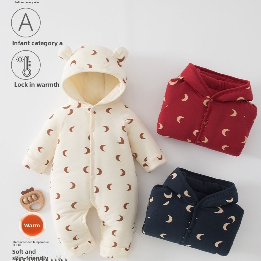Kids Outdoor Jumpsuit - 2026年ベビー新生児ジャンプスーツ、暖かく厚手、秋冬用、屋外に適したベビーボディスーツ、コットン製新生児服