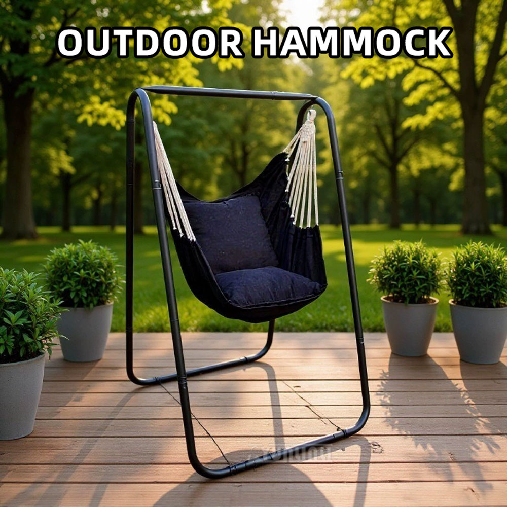 Kids Outdoor Hammock Swing - スイングスタンドハンモックハンギングチェア、簡単設置、屋内屋外家庭用子供用ロッキングチェア、大人用ハンギングチェア