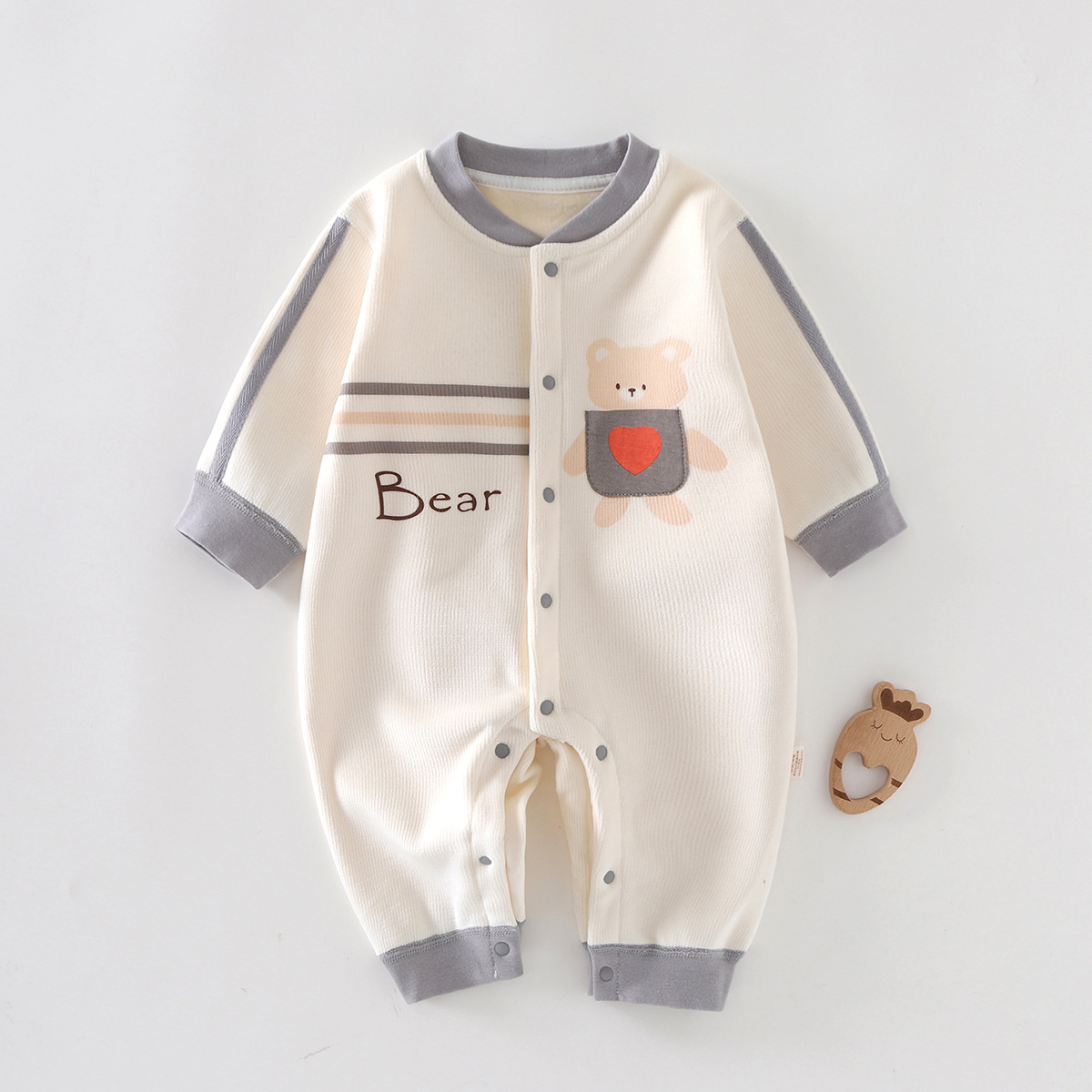Kids Outdoor Jumpsuit - 新生児幼児春秋日常屋外服ベビーガールボーイカジュアルジャンプスーツ幼児0-18ヶ月ソフト肌に優しいロンパース