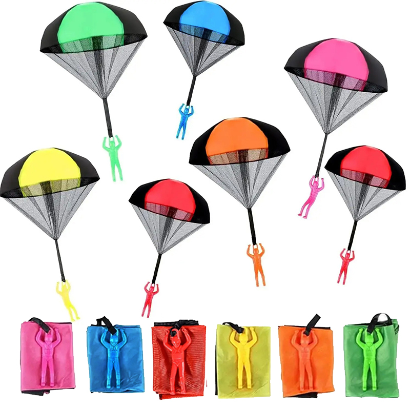 Kids Unique Outdoor Toys - 子供用パラシュートおもちゃ 屋外用おもちゃ 飛行パラシュートマン、屋内外用おもちゃ 男の子と女の子へのギフト 4～8歳向け ユニーク