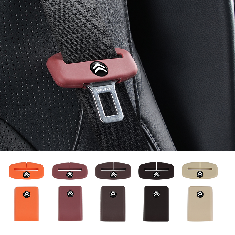 Swing Seat Belt - シリコン製カーシートベルトバックルクリップ防塵カバー、傷防止プロテクター、シトロエンC1 C2 C3 C4 C5 C6