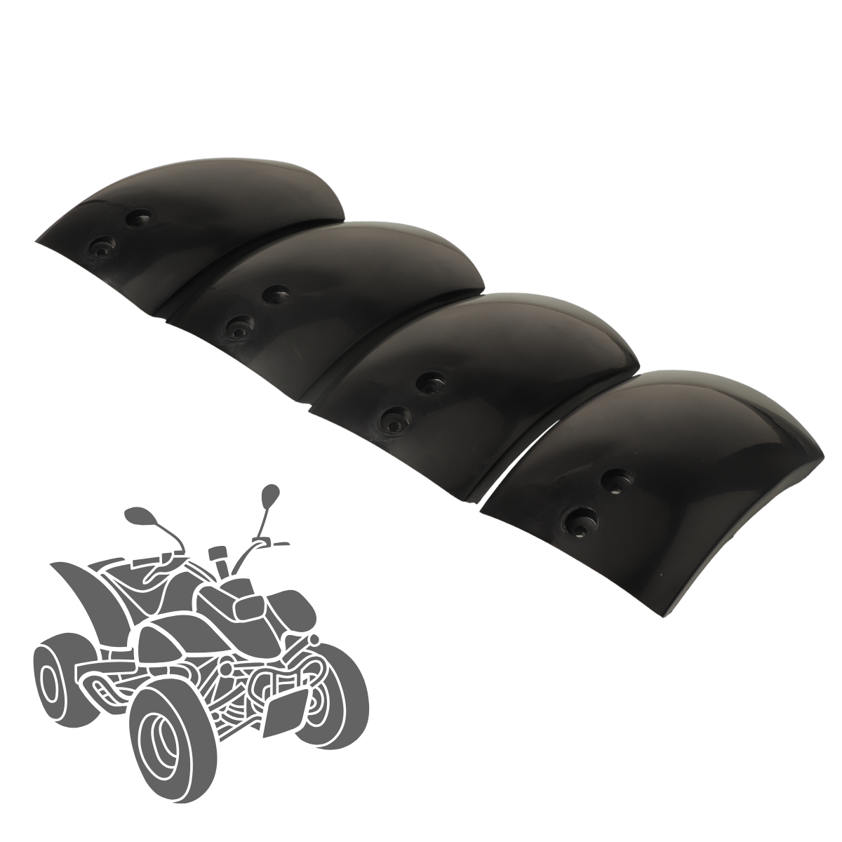 Kids Outdoor Quad - ユニバーサル フロントリアマッドガードフェンダーマッドガードカバープラスチック 43cc 47cc 49cc クワッドバイク子供