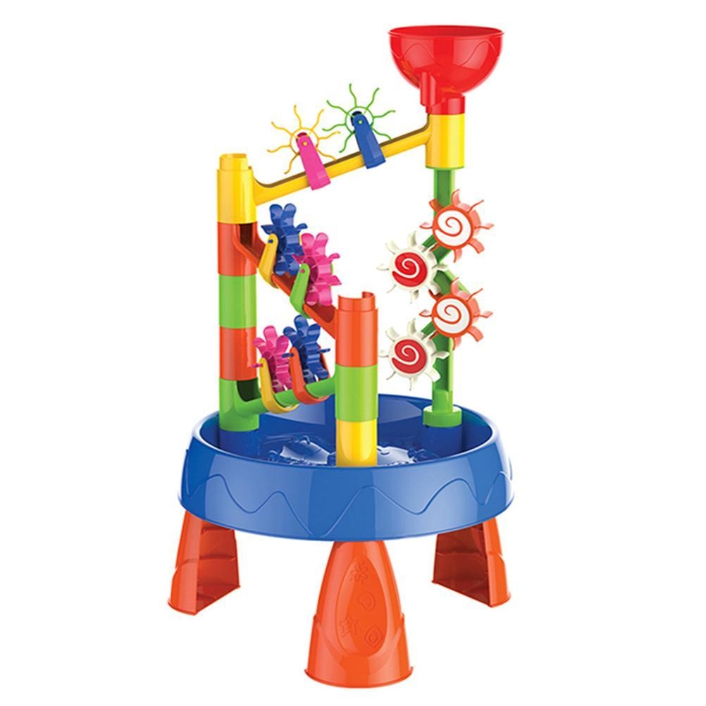 Kids Outdoor Water Play Table - 砂と水遊びテーブル サンドピットテーブル 子供用プレイテーブル 屋内外兼用ビーチトイセット