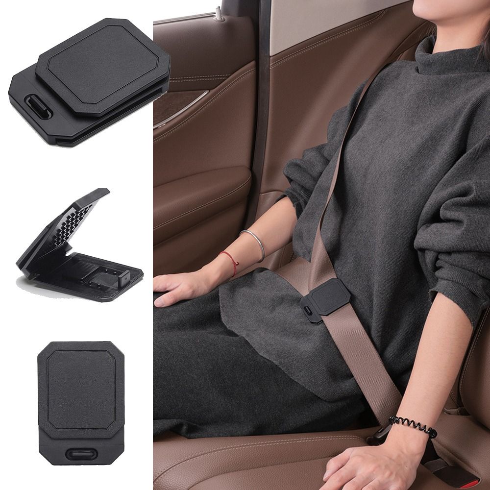 Swing Seat Belt - ユニバーサル滑り止めカーシートベルト快適クリップスクエアABSシートベルト固定クリップシンプルクランプネックリリーフ＆ショルダープロテクター
