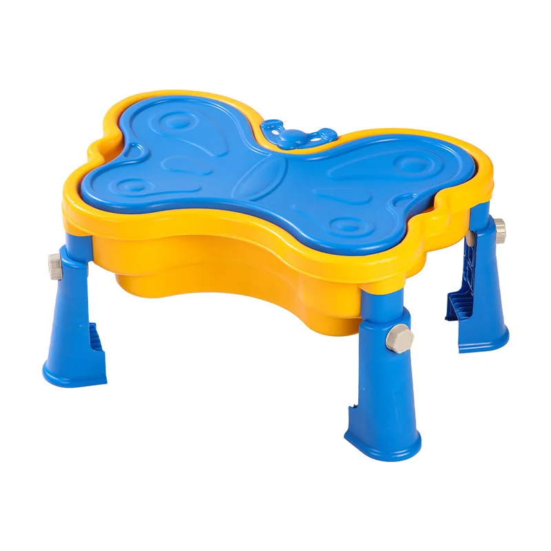 Kids Outdoor Water Play Table - 子供用蝶型砂水テーブル 高さ調節可能 多機能アクティビティプレイテーブル 室内屋外砂場 釣り台