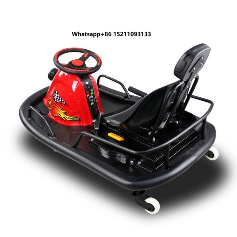 Kids Indoor Outdoor Cart - 電動ゴーカート キッズクレイジーカート 大人用ドリフトカート 室内＆屋外競技用エンターテイメント 3段階速度調整可能