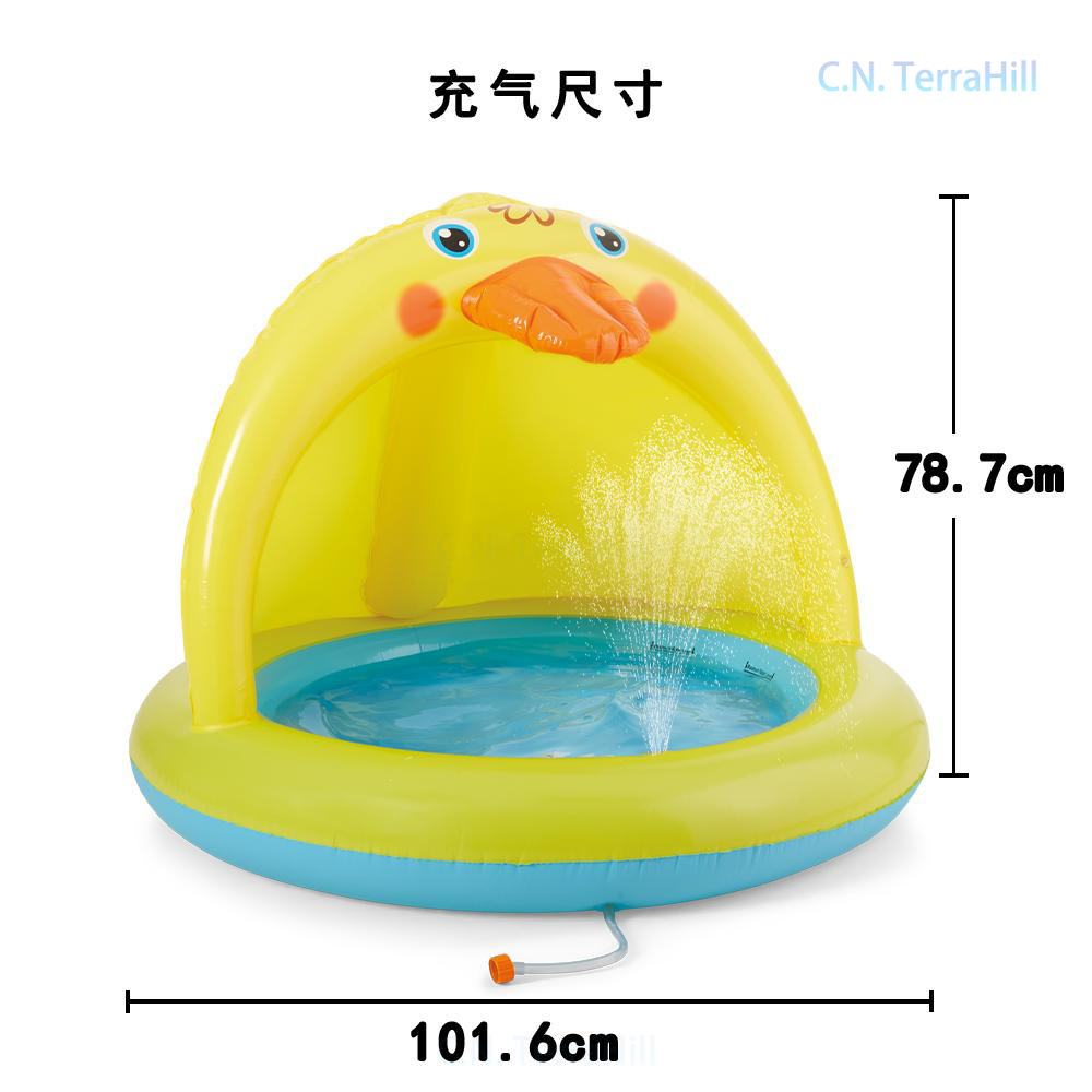子供用インフレータブルスプラッシュプール、レインボースプリン - Kids Outdoor Water Play Table のレビューと価格