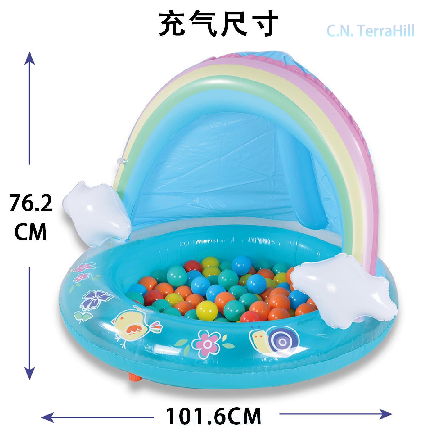 子供用インフレータブルスプラッシュプール、レインボースプリン - Kids Outdoor Water Play Table のレビューと価格