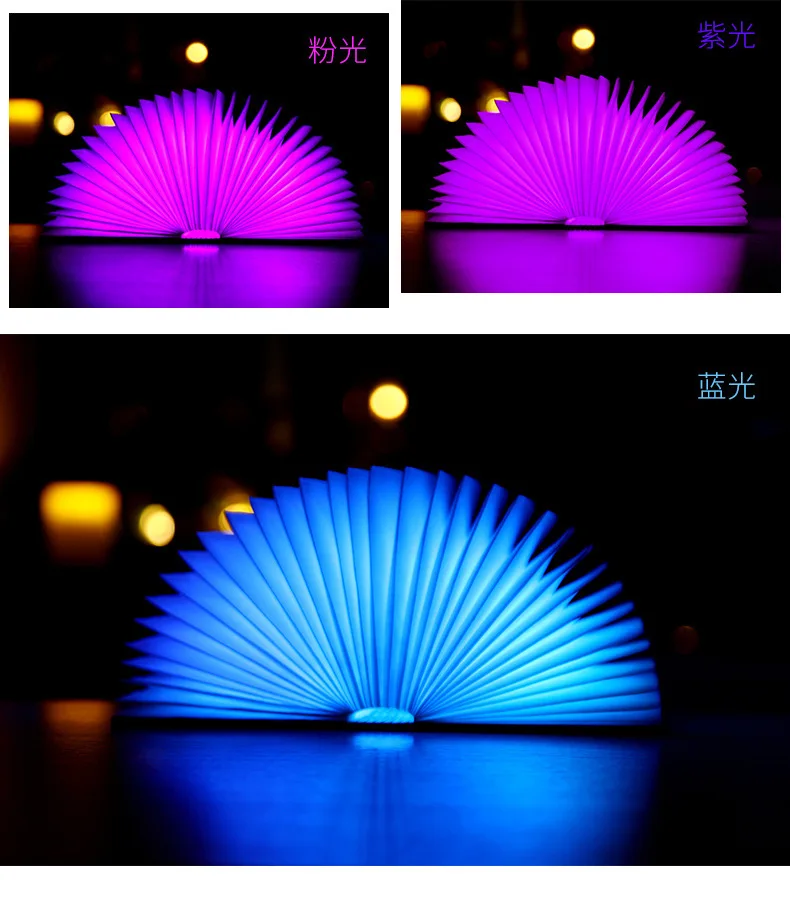3D 折りたたみクリエイティブ LED ナイトライト RGB - Kids Outdoor Wooden Table のレビューと価格