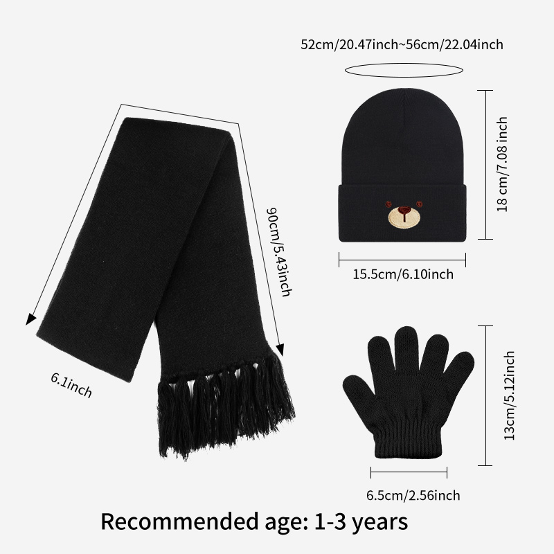 スタイリッシュで多用途な3点セット 1-3歳向け キッズニッ - Kids Outdoor Gloves のレビューと価格