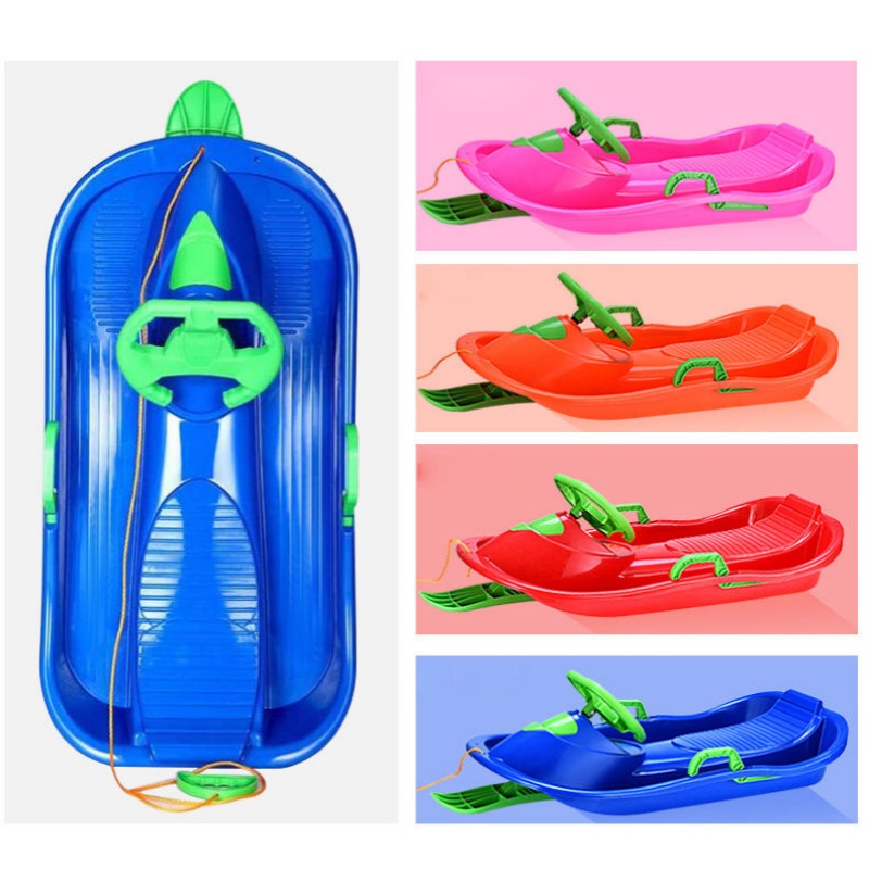 子供用スノースレッド、ステアリングホイールとブレーキ付き、冬 - Kids Unique Outdoor Toys のレビューと価格
