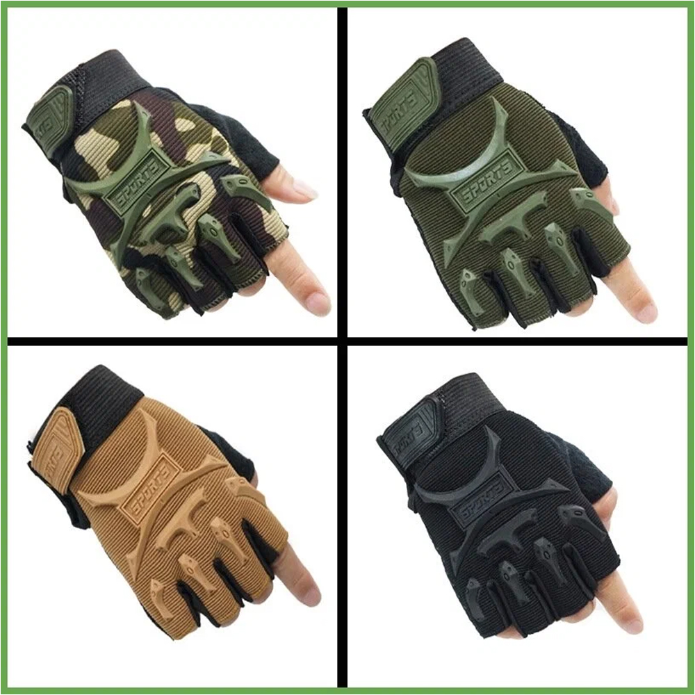 1 ペア子供用スポーツグローブ、ハーフフィンガーグローブ子供 - Kids Outdoor Gloves のレビューと価格