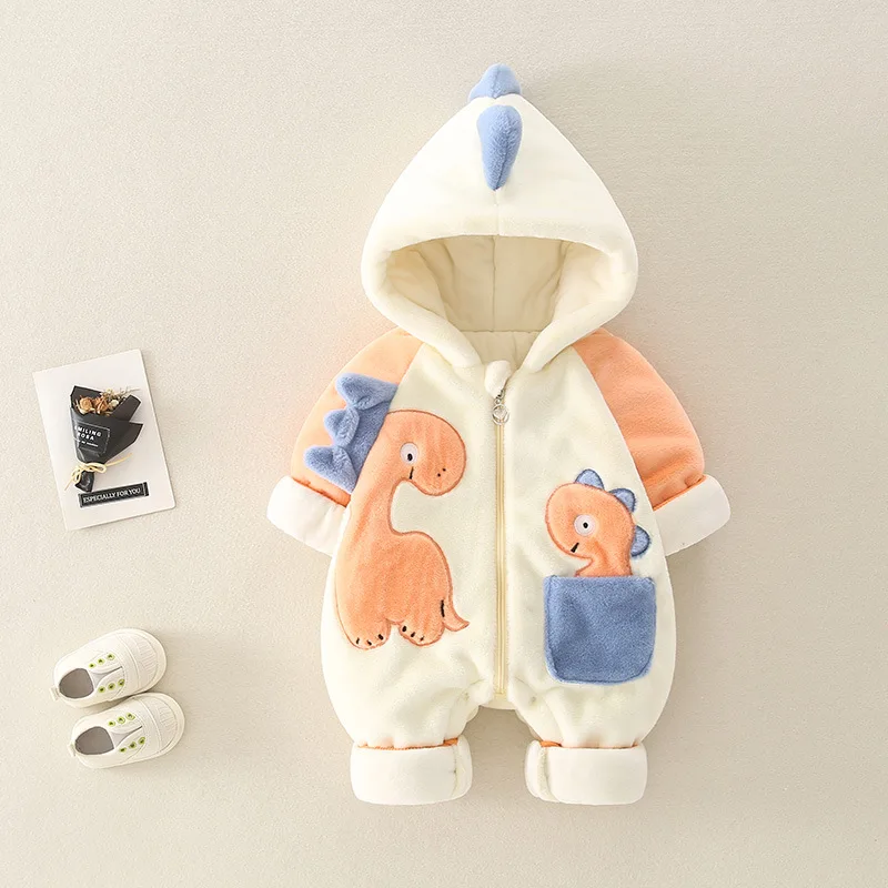 新生児用の厚手とぬいぐるみのボディスーツ,赤ちゃん用のジャン - Kids Outdoor Jumpsuit のレビューと価格