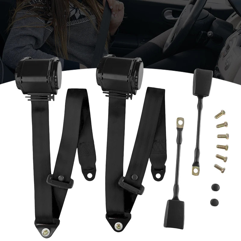 2 個の自動シートベルト 3 点式格納式調節可能なベルト自動 - Swing Seat Belt のレビューと価格