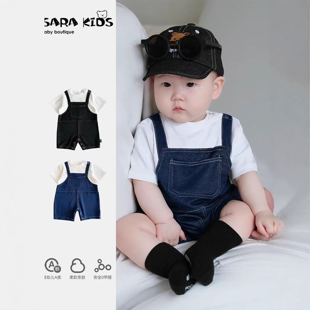 新生児ベビー服 夏用ジャンプスーツ 超可愛いベビー服 アウト - Kids Outdoor Jumpsuit のレビューと価格