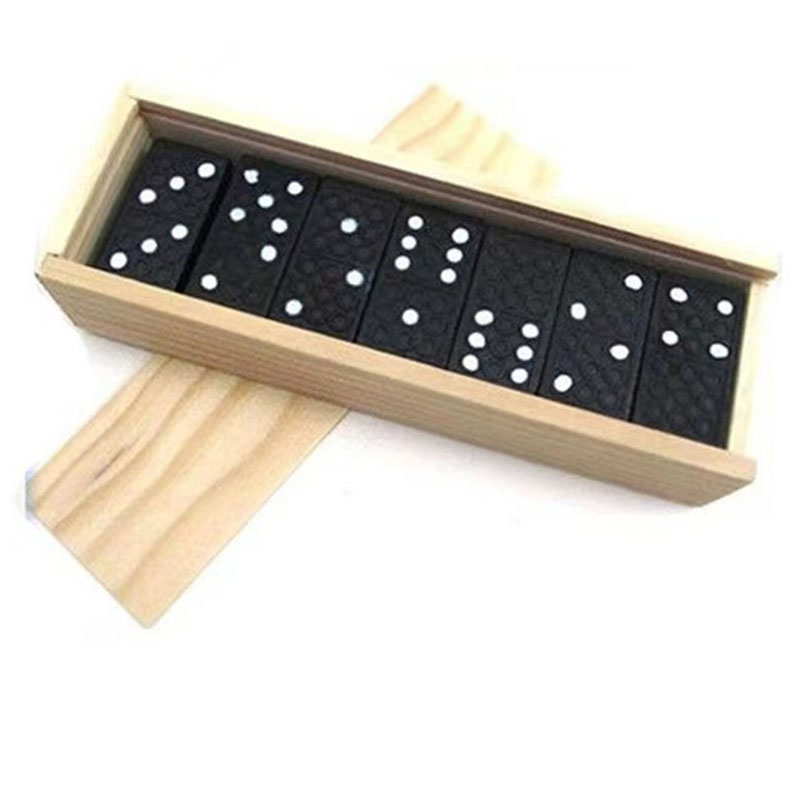 28 ピース/セット木製ドミノボードゲームテーブルゲームドミ - Kids Outdoor Wooden Table のレビューと価格