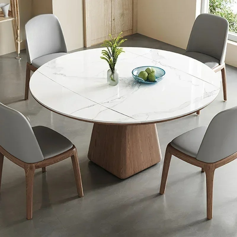 拡張可能なダイニングテーブルラウンド工業用スレート寝室のダイ - Kids Outdoor Wooden Table のレビューと価格