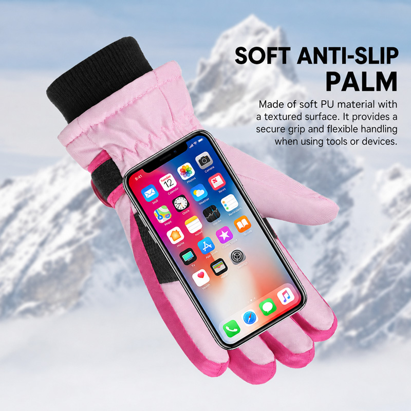 子供用冬用スキーグローブ防水防風子供用スノーグローブ男の子女 - Kids Outdoor Gloves のレビューと価格