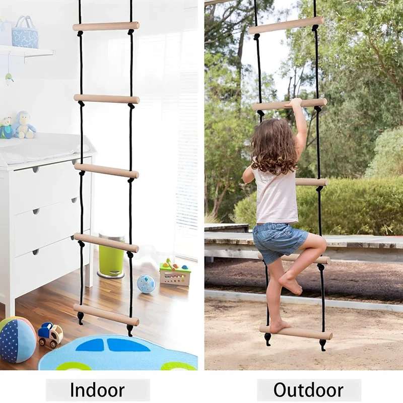 子供クライミングロープはしご木製ブランコ子供屋内屋外ツリー遊 - Kids Outdoor Lounge Set のレビューと価格