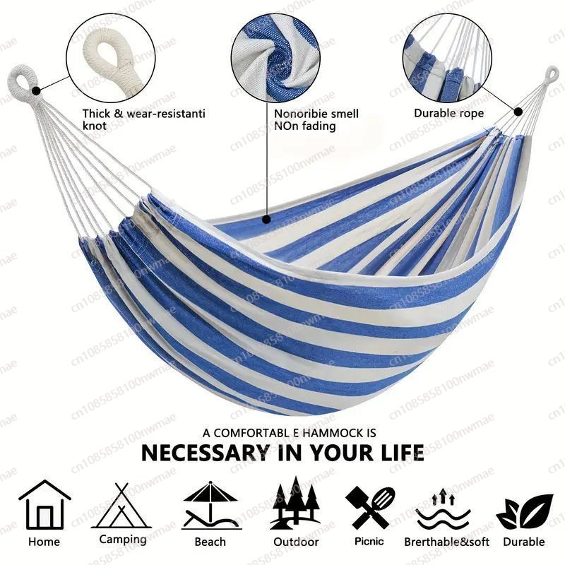 ダブルキャンバススティックレスシングルハンモックアウトドアキ - Kids Outdoor Hammock Swing のレビューと価格