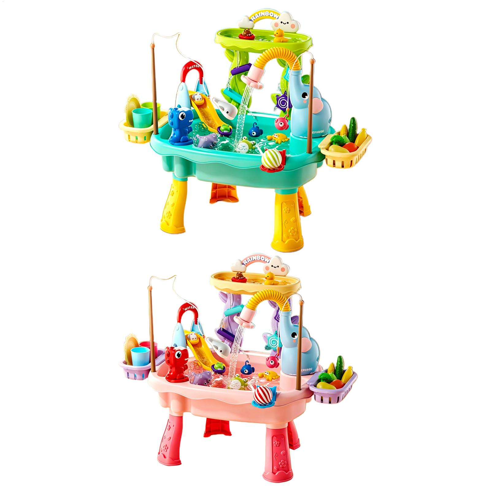 アップグレードされた幼児用ウォーターテーブルキッチン遊び場シ - Kids Outdoor Sensory Table のレビューと価格