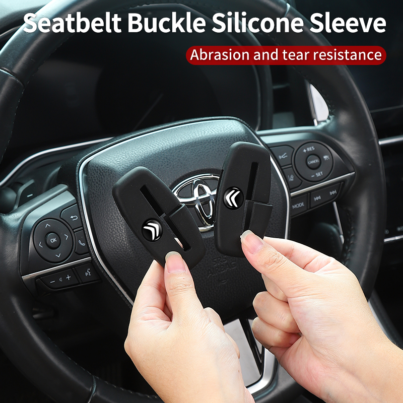 シリコン製カーシートベルトバックルクリップ防塵カバー、傷防止 - Swing Seat Belt のレビューと価格