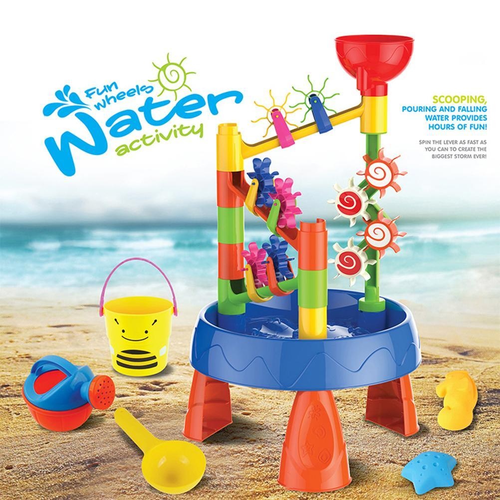 砂と水遊びテーブル サンドピットテーブル 子供用プレイテーブ - Kids Outdoor Water Play Table のレビューと価格