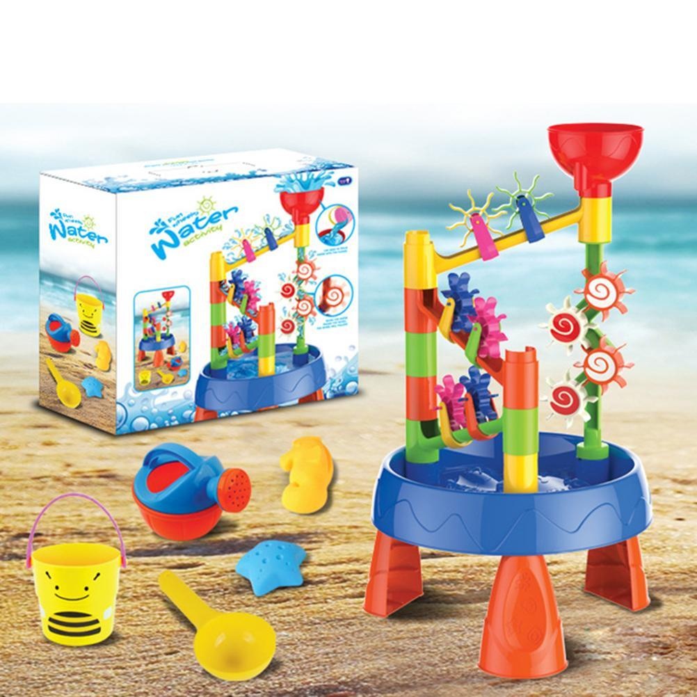 砂と水遊びテーブル サンドピットテーブル 子供用プレイテーブ - Kids Outdoor Water Play Table のレビューと価格