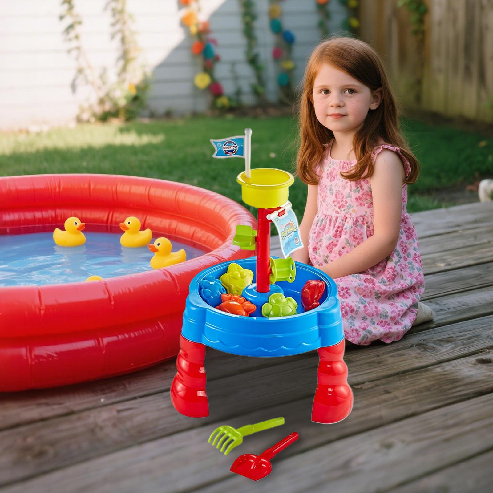 砂と水のテーブル、水遊びテーブル、屋外玩具アクティビティセン - Kids Outdoor Water Play Table のレビューと価格