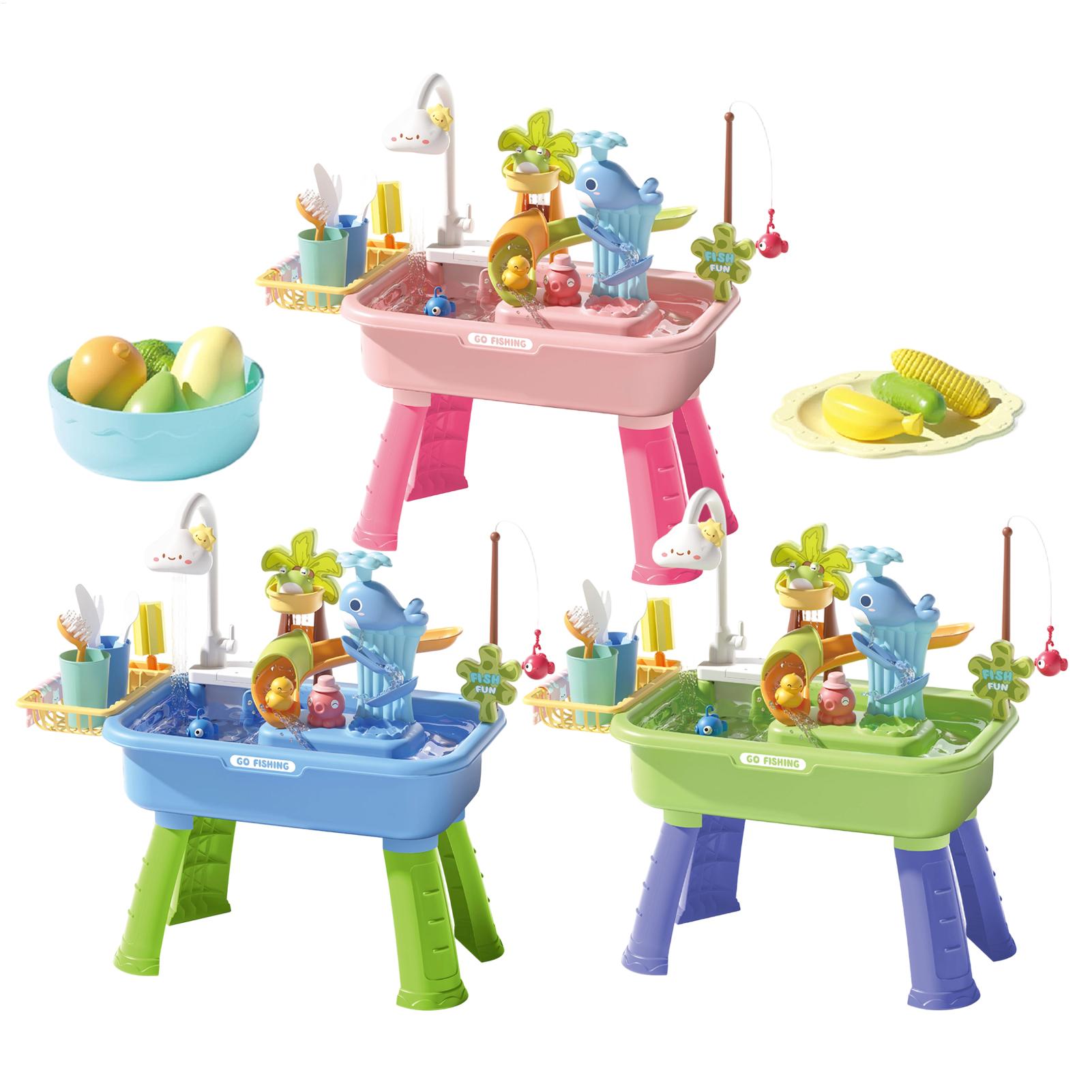 43個入り 電動キッズウォーターテーブル プレイシンク 流れ - Kids Outdoor Sensory Table のレビューと価格