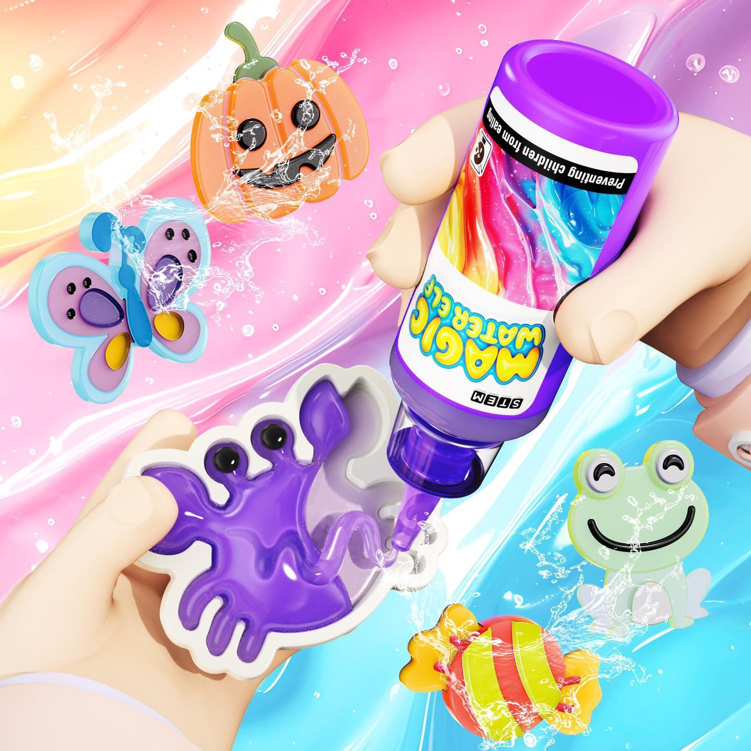 マジックジェルウォータービーズおもちゃ：12個入りDIY妖精 - Kids Outdoor Water Toys のレビューと価格
