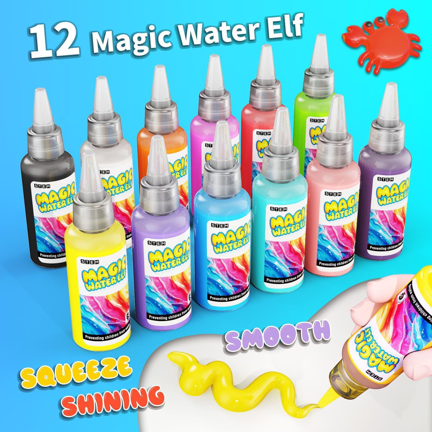 マジックジェルウォータービーズおもちゃ：12個入りDIY妖精 - Kids Outdoor Water Toys のレビューと価格