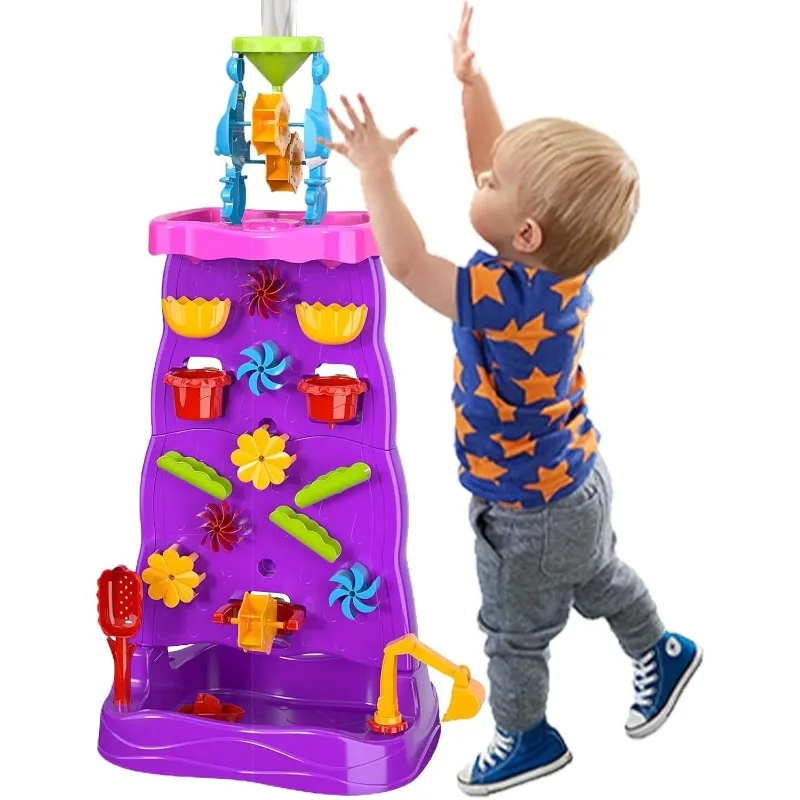 子供用ウォーターテーブル 両面滝砂遊びセット 屋外砂遊びステ - Kids Outdoor Water Play Table のレビューと価格