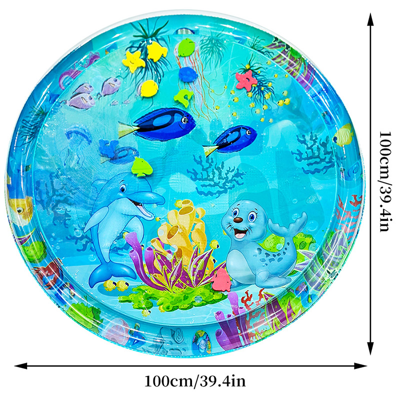 1pc 100 センチメートル大赤ちゃん遊び水マットイルカシ - Kids Outdoor Water Play Table のレビューと価格