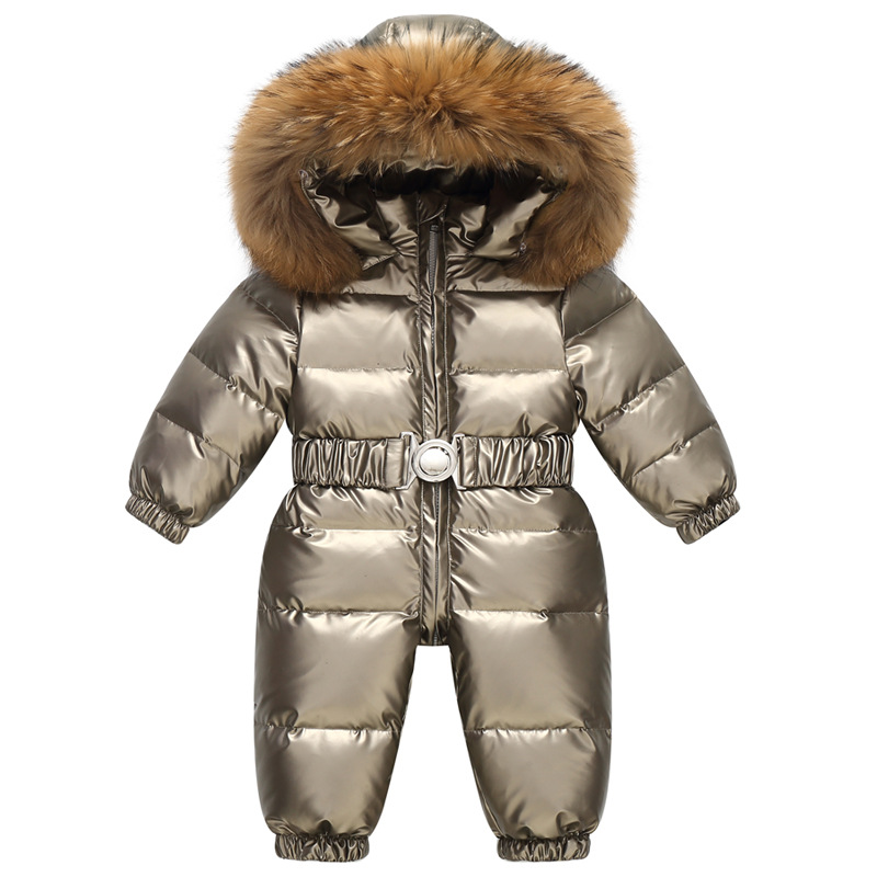 子供用フード付きダウンジャケット,男の子用の暖かいジャンプス - Kids Outdoor Jumpsuit のレビューと価格