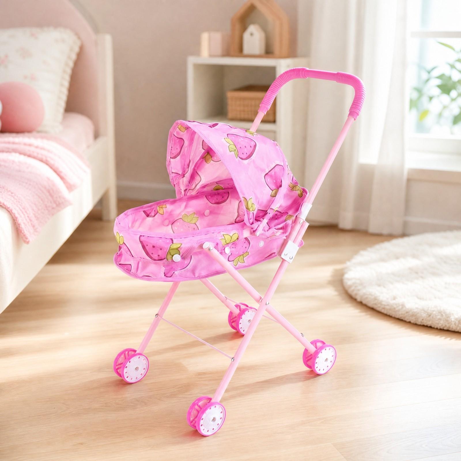 折りたたみ式キッズプッシュカート、キャノピーと車輪付き人形用 - Kids Indoor Outdoor Cart のレビューと価格