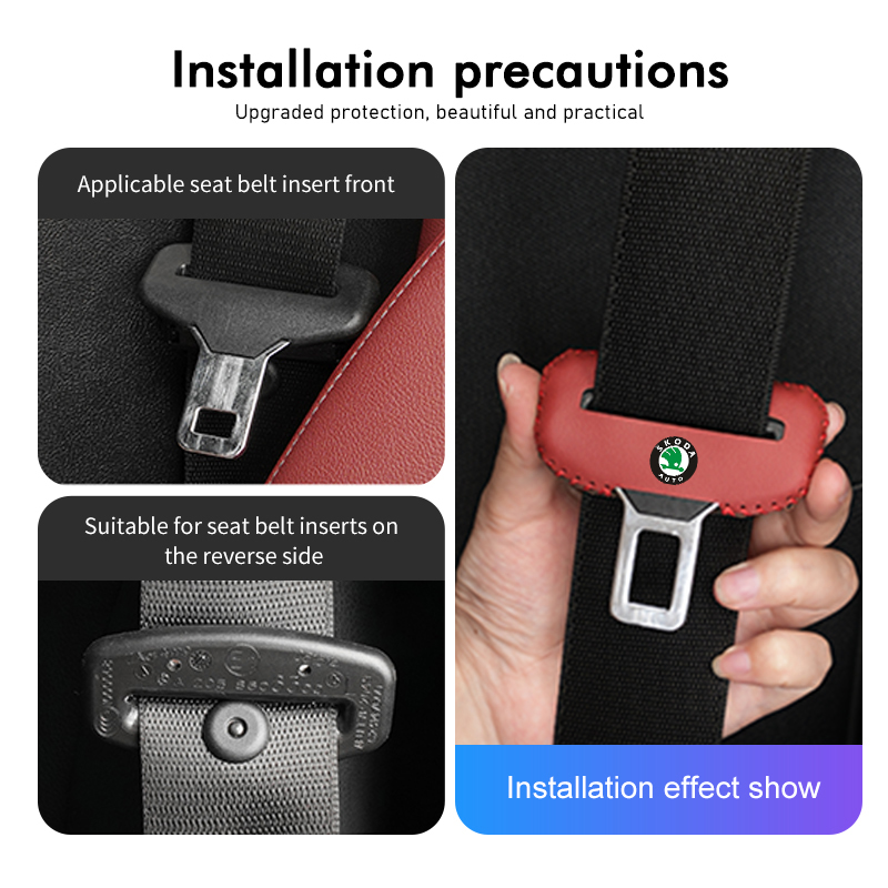 シュコダ用 PU レザーカーシートベルトバックルクリップカバ - Swing Seat Belt のレビューと価格
