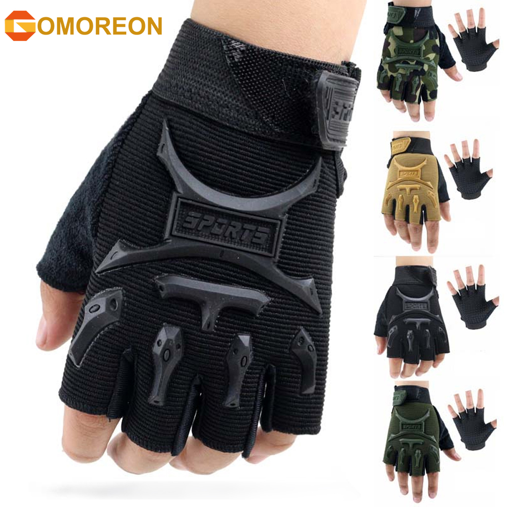 1 ペア子供サイクリング手袋ハーフフィンガーバイク手袋ノンス - Kids Outdoor Gloves のレビューと価格