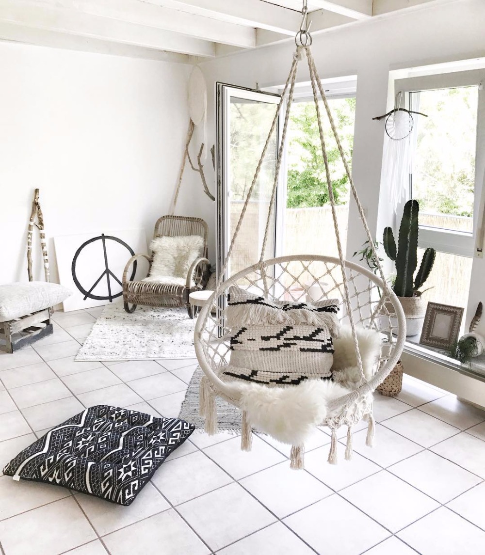 2025 北欧ガーデン手作りニットラウンドハンモック屋外屋内 - Kids Outdoor Hammock Swing のレビューと価格