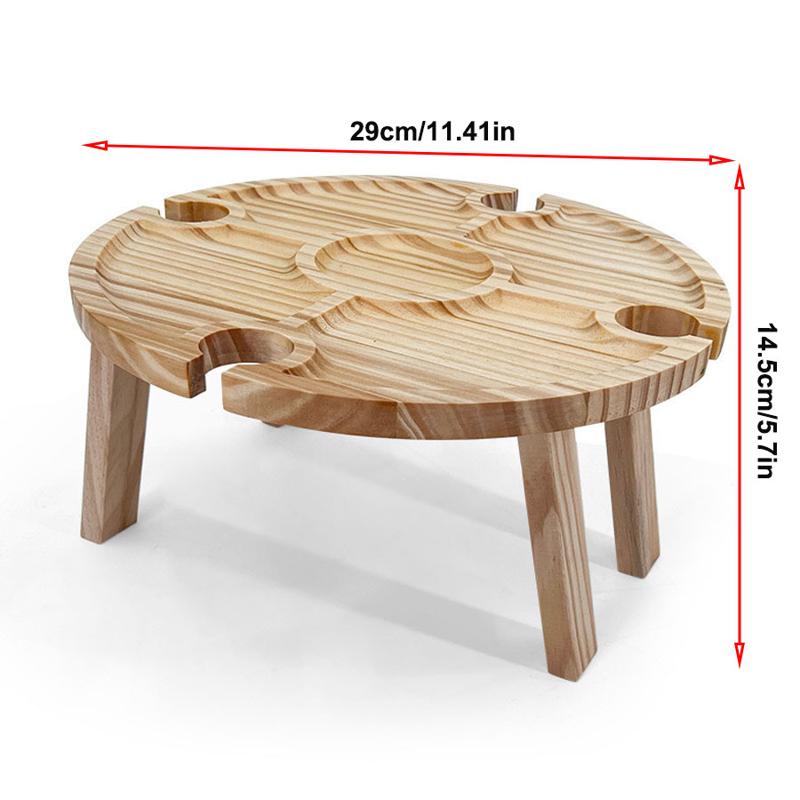 木製折りたたみピクニックテーブル屋外ポータブルワインピクニッ - Kids Outdoor Wooden Table のレビューと価格