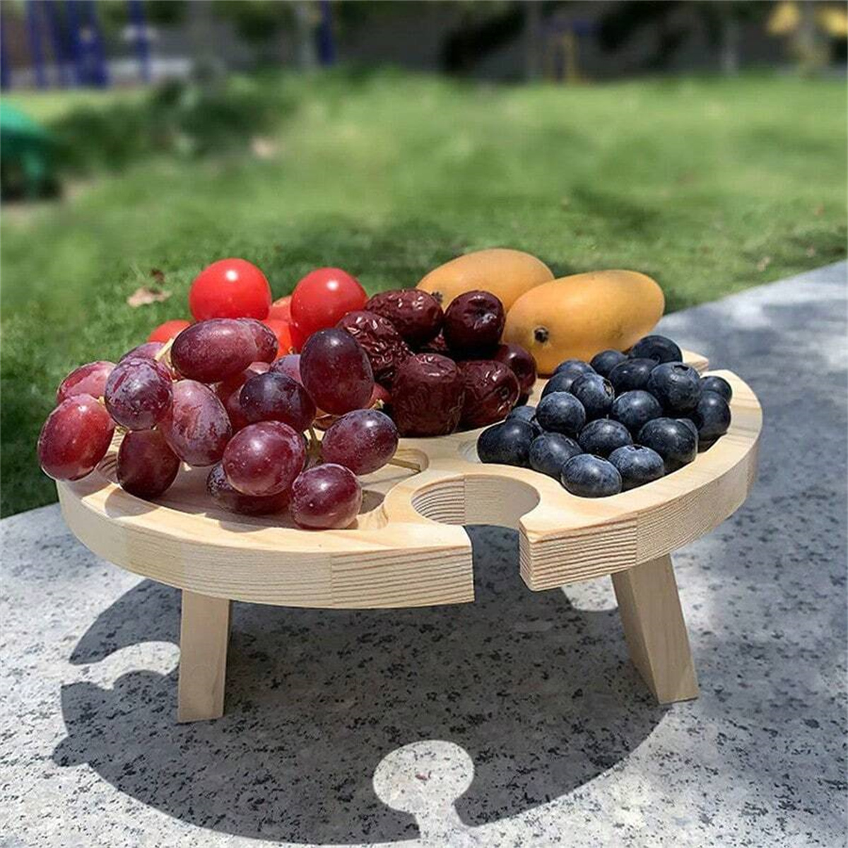 木製折りたたみピクニックテーブル屋外ポータブルワインピクニッ - Kids Outdoor Wooden Table のレビューと価格